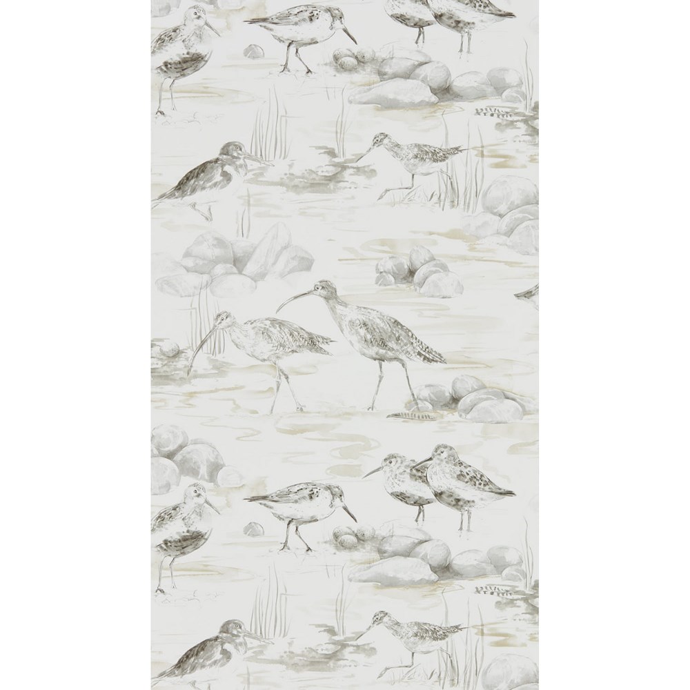 Estuary Birds Wallpaper 216493 by Sanderson in Chalk Sepia Brown